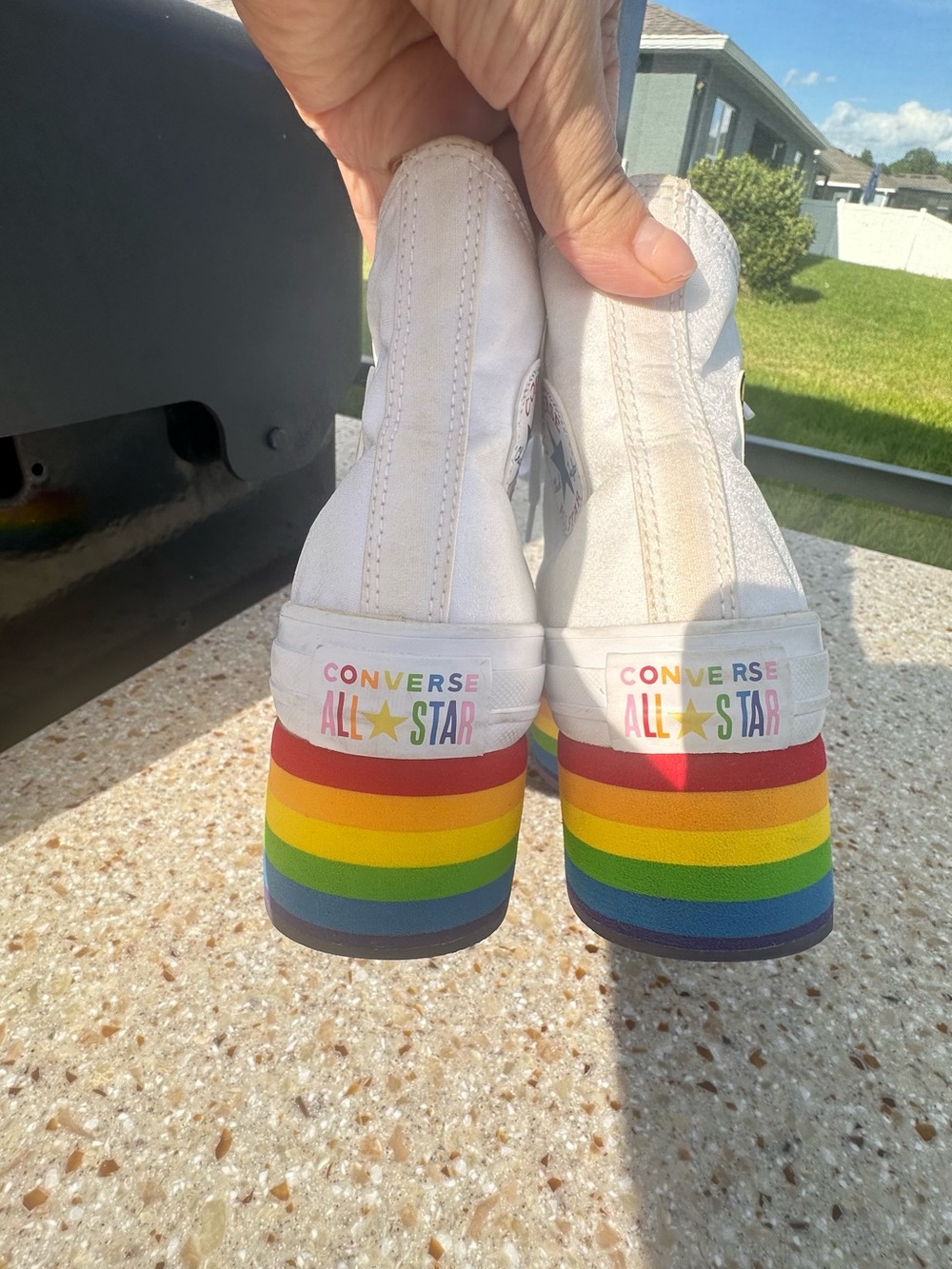 Converse Pride Chuck Taylor All Star Lift Platform sneakers size 7.5 - Picture 8 of 10